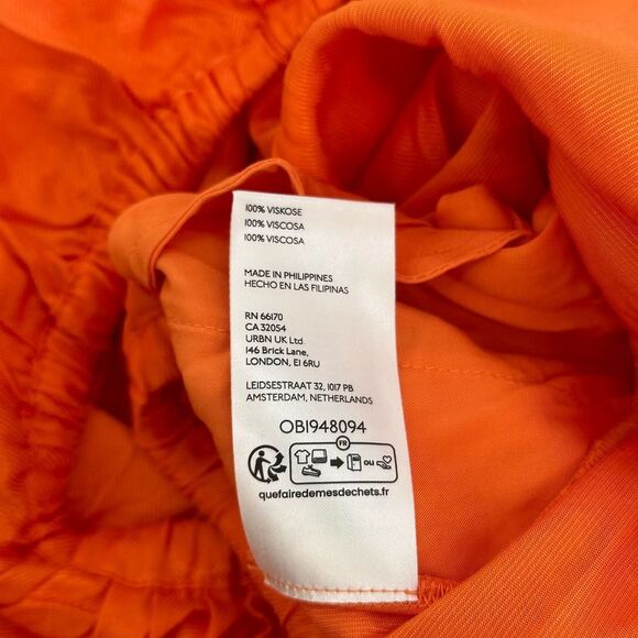 NWT Anthropologie Maeve Silky Chemisette Shorts Orange Sz Medium - Picture 9 of 11